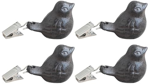 JISADER 4 Pinzas para Manteles con Forma de Pájaro, Decorativas, Resistentes Al Viento, de Calidad, Resistentes para El Hogar.
