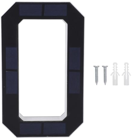 Oreilet Números de Casa con Luz Solar LED de 9 Pulgadas para Exterior, Señal de Dirección Iluminada a Prueba de Agua Número 0, Números de Casa Iluminados Modernos para el Hogar