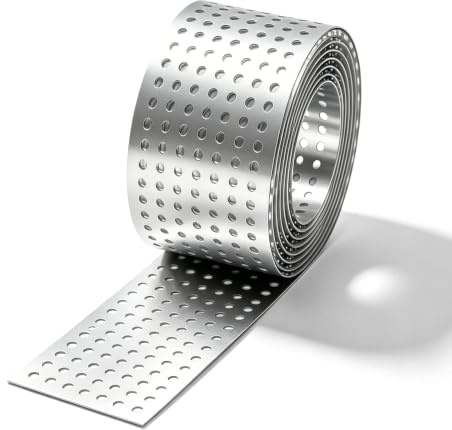 VETOLAKA Traufgitter Aluminium: 8cm X 7m Vielseitig Traufgitter PVC, Silber Zuverlässig Lüftungsgitte, Langlebiges Vogelschutzgitter, für Dachrinnen und Fassadenanwendungen