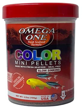 Omega One Color Mini Pellets, Sinking, 3.5 oz