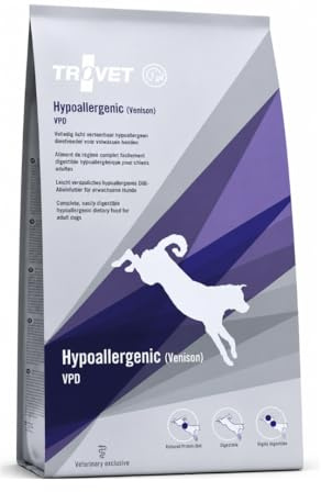 Trovet Hirsch-Kartoffel Hypoallergenic VPD getreidefrei | 3 kg | Diätalleinfutter für Hunde mit Futtermittelunverträglichkeiten | Mit essentiellen Omega- 3/-6 Fettsäuren