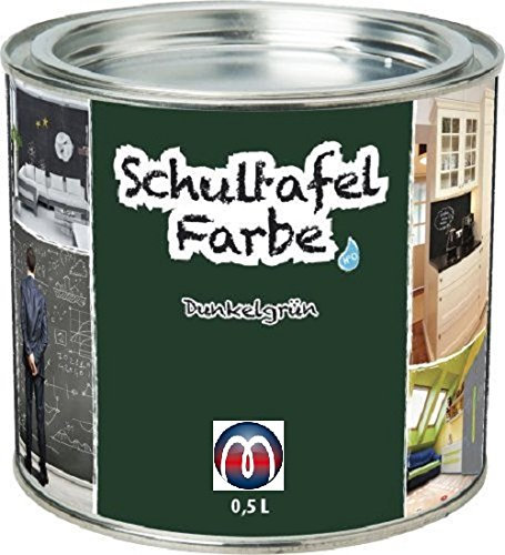 Magnosphere Tafelfarbe/Schultafel-Lack 0,5 L Dose - Tafel-Lack Wandtafelfarbe Kreidefarbe, Farbe:grün