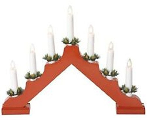 Newly Designed Traditional RED Wooden Christmas Candle-Bridge