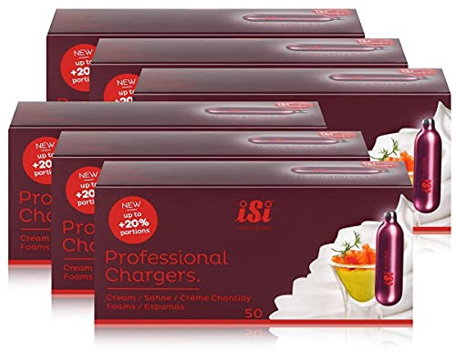 iSi Professional Chargers Sahnekapseln 420g - Sahnepatronen 50x8,4g (6er Pack)