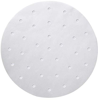 50pcs Air Fryer Liners,7inch Bamboo Steamer Liners, Premium Perforated Parchment Steaming Papers, Non-stick Steamer Mat, Perfect for Air Fryers/Baking/Cooking/Steaming (7Inch)