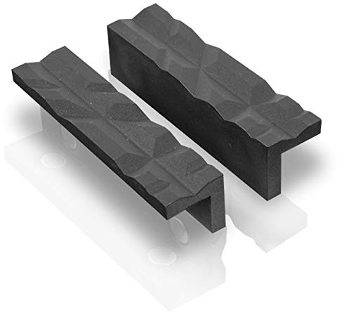 Fulton 4 Inch Soft Jaws For Bench Vise with 5 Holding Grooves for Protecting Stock On Metal Vises, Reversible Magnetic Nylon Vise Jaw Pads, Clamp and Secure Round, Flat, Curved Stock Without Marring