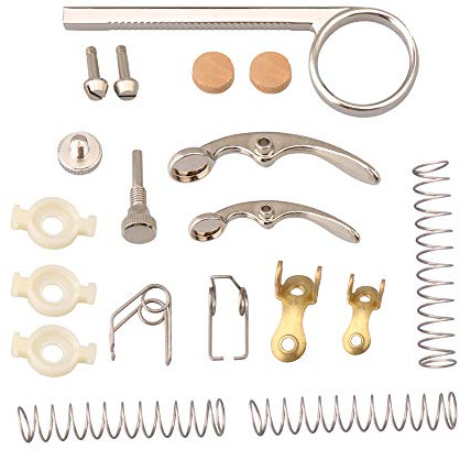 BQLZR Trumpet Valve Cork Pad Drain Valve Key Kit with Cornet Spring Repair Set