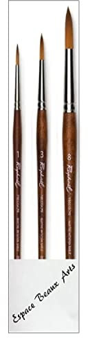 Raphael Pinceau Série 8504 MARTRE IMTATION Sable, Set 3 pcs 1. 3, 8