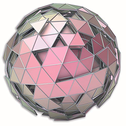 Startonight Cuadro sobre Vidrio Acrílico - Abstracto Redondo Rosa - Moderno Cuadro de Cristal Acrílico 60 cm