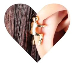 Allereya Climbing Man Cuff Ear Climbing Ohrringe Human Shaped Clip Earring Helix Ear Clip Knorpelohrring Climber Ear Cuff Ohrringe Schmuck für Frauen und Mädchen