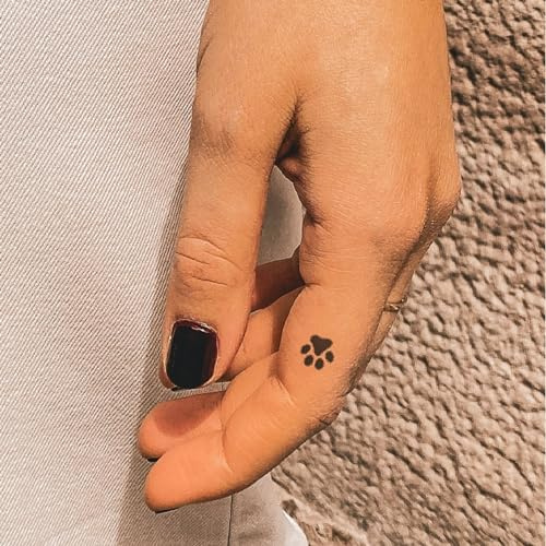 Inkster Tattoo Pfote einzeln Tattoo | NEU: Verbesserte Qualität | Hautfreundlich & EU Kosmetikzertifiziert | hochwertige Temporäre Tattoos aus pflanzlichen Inhaltsstoffen | wasserfest