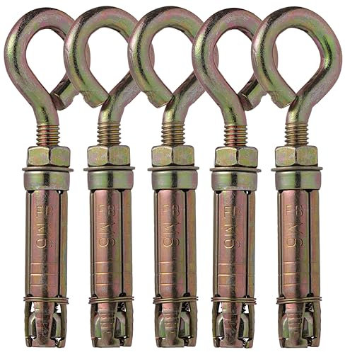YoiYee M6 Augankerschrauben – Schwerlast-Spreizdübel für Beton, Ziegel und Stein – 5 Stück