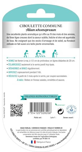 Graines ciboulette fine danoise BIO Les Doigts Verts