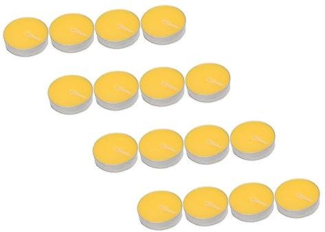 STOBOK 16pezzi Candele Profumate Senza Fiamma Rotonde Al Burro Vegetale Piccole Candele Per Sala Da Tè Decorazioni Per Casa e Feste