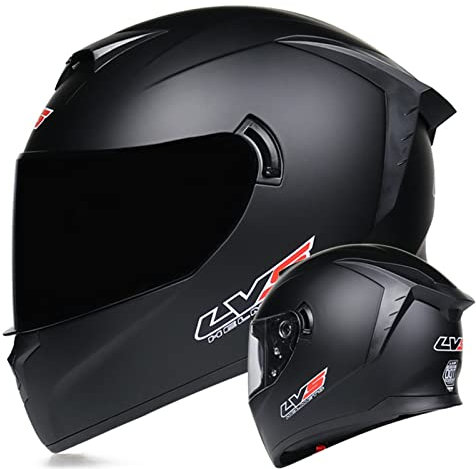 Integralhelm mit Sonnenblende Motorrad Helm Vollvisierhelm Mopedhelm Motorradhelm Full-Face HelmeDOT/ECE-Zertifizierung D,M57-58CM