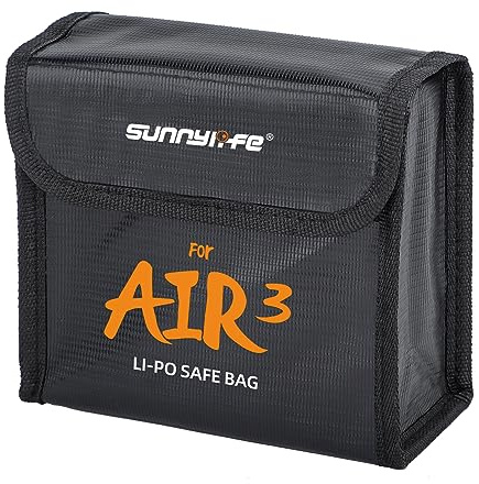 MotuTech Explosionsgeschützte, feuerfeste Tasche für Lipo-Akku für DJI AIR 3 Batterien, Zubehör, Für 3 Akkus, Explosionsgeschützte Hülle
