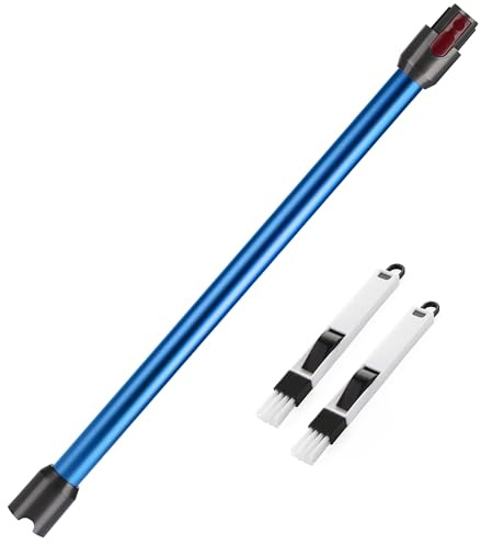 Teleskoprohr Kompatibel für Dyson V7 V8 V10 V11 V15, Starre Verlängerungsrohr Mit Schnellverschluss Anschluss Saugrohr und Zwei 2-in-1 Bürsten, Blau