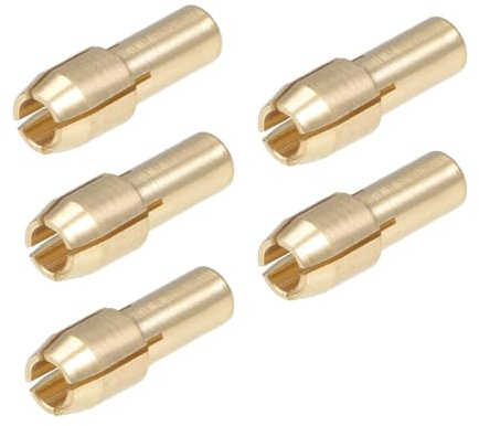 TA-VIGOR 5 portabrocas de latón, portabrocas de latón de 3,2 mm, broca eléctrica pequeña para herramientas giratorias, soporte de portabrocas eléctrico