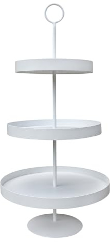 Grafelstein Etagere LENJA weiß aus Metall modernes Design 3-stöckige Metalletagere