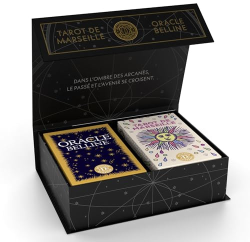 Dusserre - Minis Juegos Tarot de Marsella & Oracle Belline | Colector Cartomancie | Edición Limitada | Oráculo y Tarot Adivinatorio | Caja Rígida