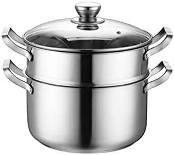 ASumPio Vaporera De Acero Inoxidable, Olla De Acero Inoxidable, Olla De Gas para Uso Doméstico, Cocina De Inducción, Vaporera De Espesamiento General,