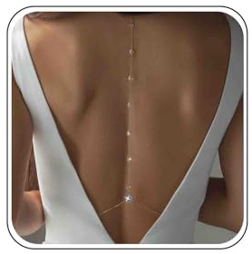 Collana Sposa Per Abiti Senza Schienale Collana Sposa Strass Dorati Argentati Girocollo Strass Goccia Catena Scintillante Cristalli Diamanti Pendente Lungo Y Damigelle D'onore Donne