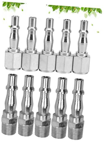 YARNOW 10stücke Luftschlauchverbinder Aus Hochwertigem Eisenmaterial Pneumatische Gerade Reduzierstücke Schnelles Anschließen Trennen Robust Und Einfach Zu Verwenden Pneumatische Fittings