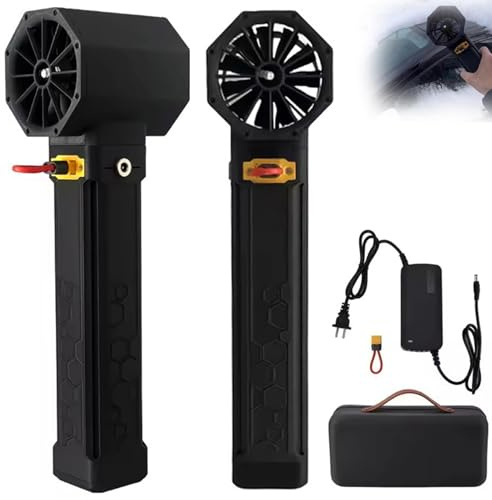 Jetdryshop Car Dryer, Jetdry Blower, Turbo Trockner Gebläse für Auto, 64mm Elektrische-Staubgebläse-Druckluftspray, Einstellbare Geschwindigkeit Laubbläser, Aufladbar Luftgebläse für Terrasse, Schnee