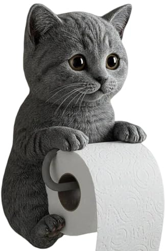 demaxiyad Toilettenpapierhalter - Katzen Toilettenpapier-Ständer | Wandmontierter Spender Für Küche Gästezimmer Mit Organisationsfunktion