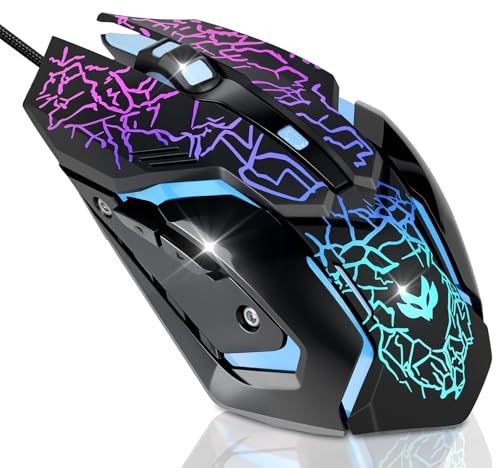Lacolain Souris de gaming filaire professionnelle haute performance USB optique pour joueurs