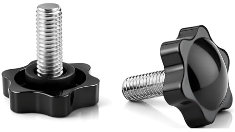 msymsyu 12Pcs Vis Moletée M8x20/40/60mm 4 Pcs Chacune Vis à Tête Étoilée | Vis étoile Acier au Carbone Convient au Modélisme Aux Applications Industrielles et aux Projets de Bricolage (Noir)