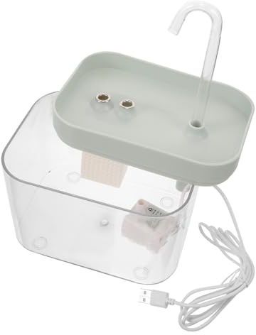 Kisangel Fontaine à Eau Automatique pour Animaux de Compagnie Distributeur Eau Potable pour Chats et Chiens Fontaine à Boire USB avec Design Transparent et Circulation