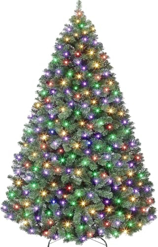 Aptliton 7.5FT Artificial Christmas Tree, Realistic Xmas Tree with 1450 Green Branch Tips, Metal Stand for Christmas Decoration