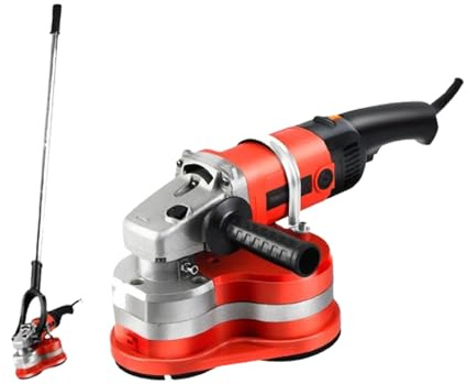 Amoladora y pulidora eléctrica profesional de hormigón de diamante de 3800 W, 6 velocidades ajustables con 3 ruedas de diamante para moler y pulir sin polvo en suelos de cemento, mármol, epoxi