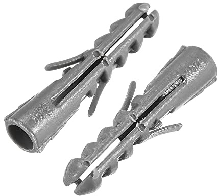 Expansion Screw Bolts, Anchor Bolt Hooks,M4 M5 M6 M8 M10 M12 M14 Wall Plastic Pipe Column Concrete Plug Frame Fixings Tube Grey(50Pcs M6x30)