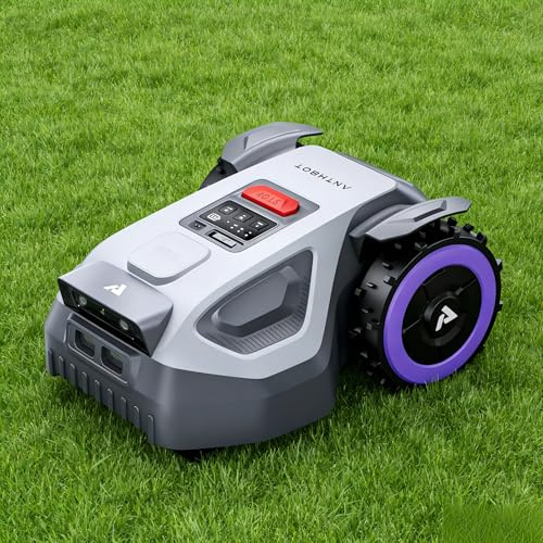 ANTHBOT M9 Robot Tondeuse, RTK&4G, Gestion Zones, Programmation, Hauteur Coupe 3-7 cm, 1000m² (1200m² Max)