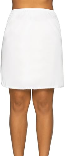 Vanity Fair Womens Anti-static Nylon For Under Dresses Half Slip, 20 Length - White, Small US
