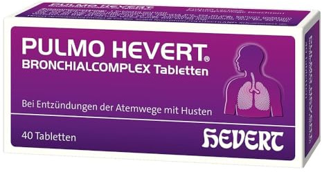 Pulmo Hevert Bronchialcomplex, 40 St. Tabletten | bei Entzündungen der Atemwege mit Husten