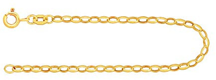 EDELIND 585 Gold Armband Damen Herren 2.5 mm, Bracelet Erbskette aus 14 Karat Echt Gold Länge 18 cm, Armkette Gelbgold Goldarmband Made in Germany