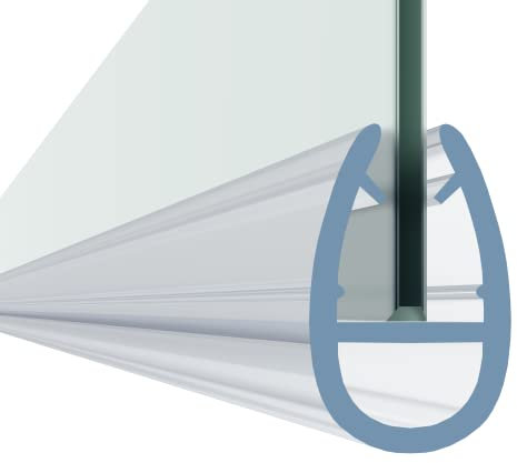 HNNHOME Bath Shower Screen Door Seal Strip for 4-6mm Glass Up to 7mm Gap