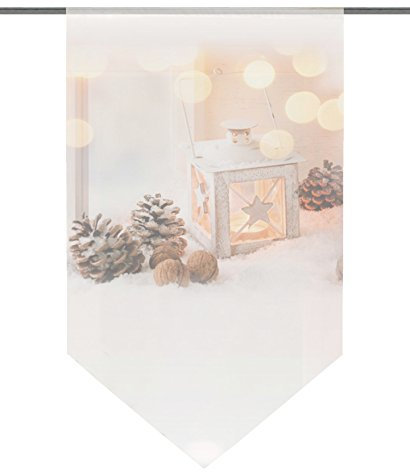 Home fashion Laterne Fensterbehang, Stoff, Natur, 80 x 40 cm
