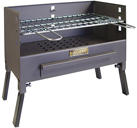 Imex El Zorro 71421.0 Barbacoa Sobremesa con Parrilla Cincada, Negro, 43. 5 x 24. 5 x 39. 5 cm