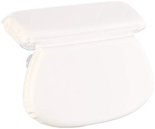 BadeStern Badewanne Nackenkissen: Badewannen-Kissen mit Saugnäpfen, glatte Oberfläche, 36 x 31 x 4 cm (Badewannekissen, Rückenkissen Badewanne, Anti Rutsch)