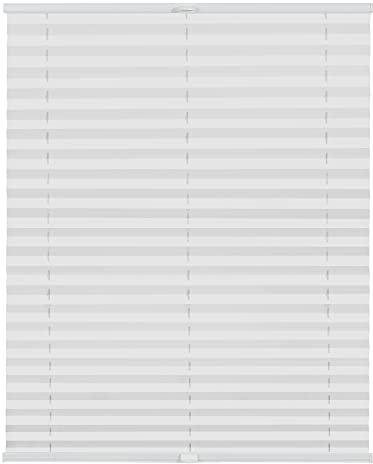 Lichtblick Plissee Klemmfix nach Maß, ohne Bohren, verspannt, lichtdurchlässig, Blickdicht, Made in Germany - Weiß 95 cm x 130 cm (B x L)