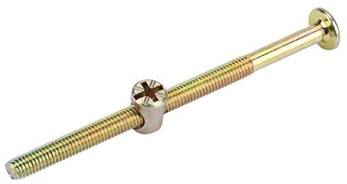 10 pz Vite a Testa Esagonale Piatta, Viti a Barilotto per Mobili In Acciaio Inox Dado Testa A Martello per Mobili Lettini Letti Culla e Sedie(6 * 90mm)