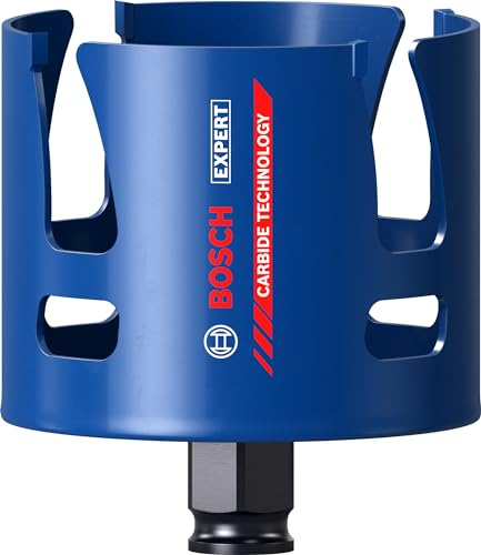 Bosch 1x EXPERT Construction Material hålsågar (för Mjukt trä, Spånskiva, Ø 79 mm, Professional Tillbehör Borr/skruvdragare)