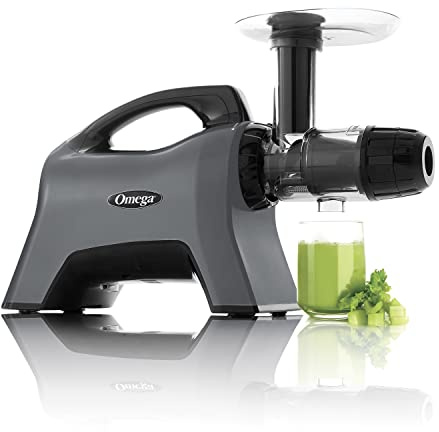 Omega Celery Juicer and Nutrition System Masticating Juicer, Cold Press Juicer Machine For Celery with Adjustable Dial, 200-Watt, Silver