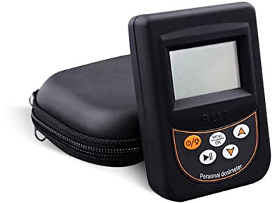 GENYS Rilevatore di Radiazioni Contatore Geiger Dosimetro Personale Portatile con Custodia, Tester per Raggi X Beta Gamma, Rilevatore Radioattivo con Display LCD E Allarme Sonoro