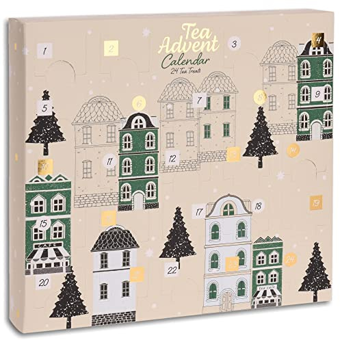 Trixie's Tee Adventskalender - 24 Türchen mit Teebeuteln - Weihnachtskalender - 24 x 1,5g - 23 x 21 cm