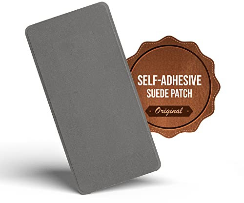 MastaPlasta Toppa Premio per riparazione istantanea della tappezzeria. CAMOSCIO GRIGIO. 20cm x 10cm Riparazione autoadesiva per posti a sedere, borse e altro ancora. Riparazione rapida e facile